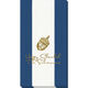 Navy Bandol Stripe Caspari Guest Towels Image 3 of 5